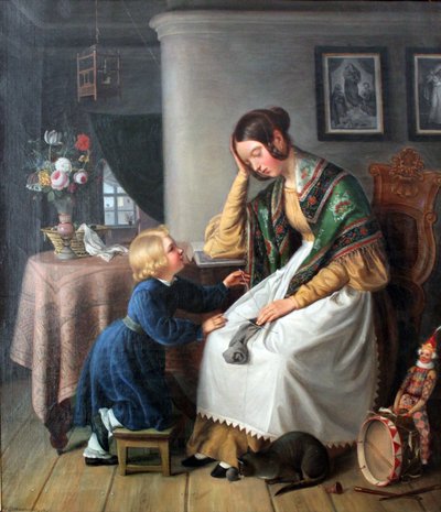 The Sleeping Knitter by Wilhelm Schumann